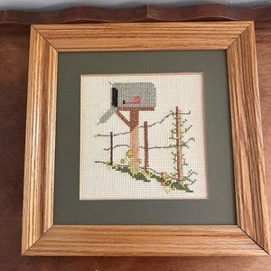 Cute - Vintage Cross Stitch Mailbox Picture